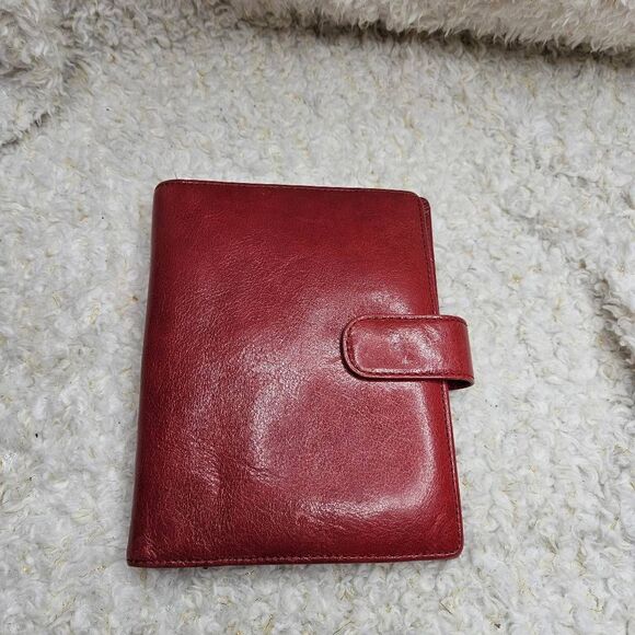 Hobo International Red Leather Large Bifold Wallet With Phone‎ Holder - Picture 1 of 8
